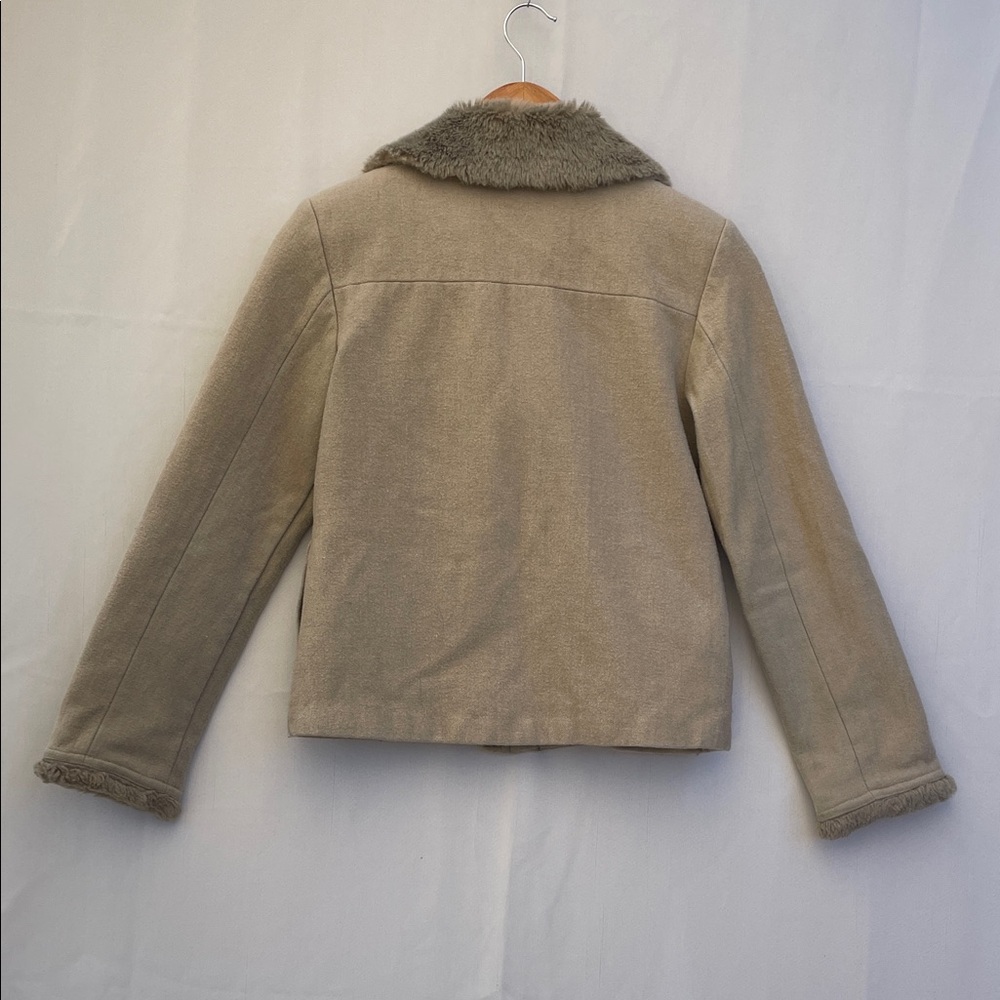 Absolutjoy Women’s Jacket, size S, wool blend with faux fur collar - Picture 8 of 15